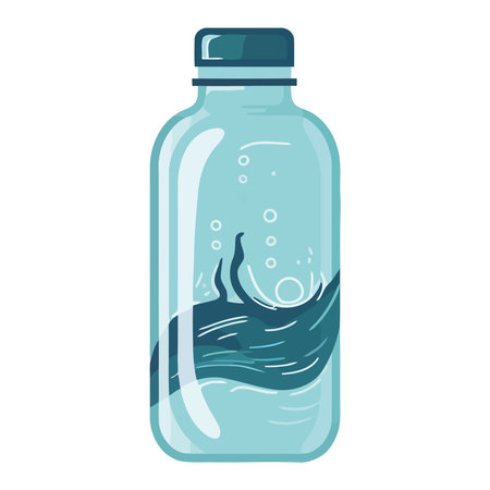transparent water bottleのイラスト素材