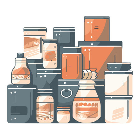 medicine bottles and pharmacy drinksのイラスト素材