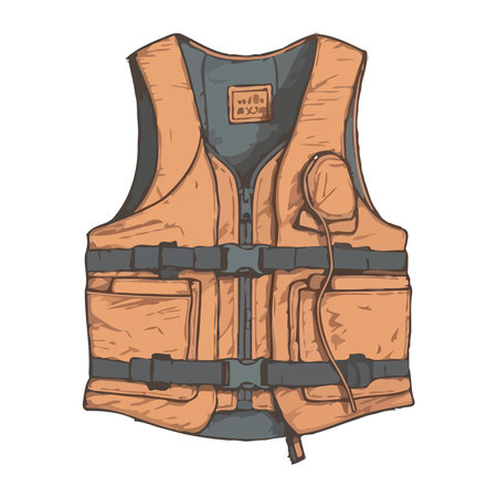 Life jacket, rope, and buoy for safetyのイラスト素材