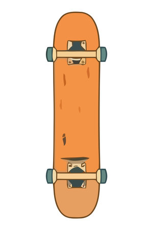 wooden skateboard designのイラスト素材