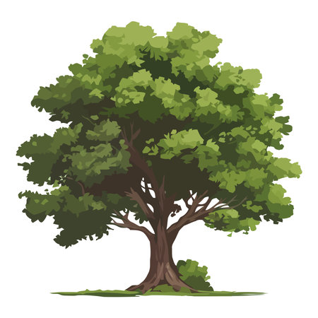 Green tree symbolizes nature growthのイラスト素材