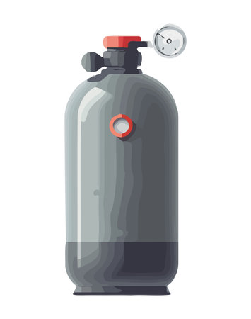 Flammable gas canister, handle with safetyのイラスト素材