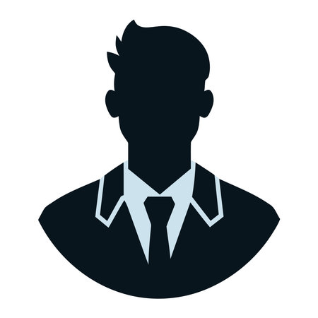 Successful businessman avatar silhouetteのイラスト素材