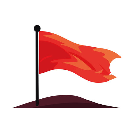 Vector illustration of a waving American flagのイラスト素材