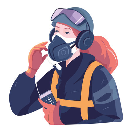 man in protective workwear designs vector illustrationsのイラスト素材