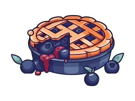 Cute cartoon berry with sweet pieのイラスト素材