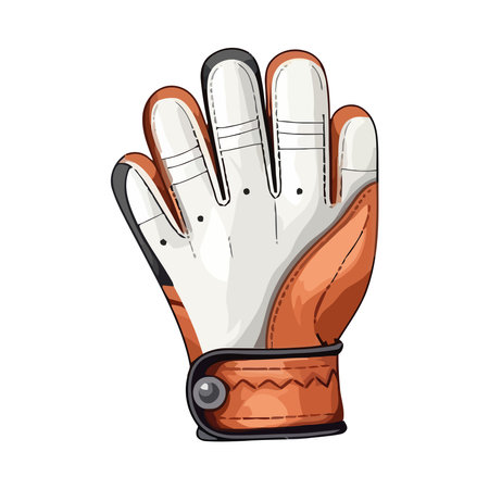 hand in sports glove catches ballのイラスト素材