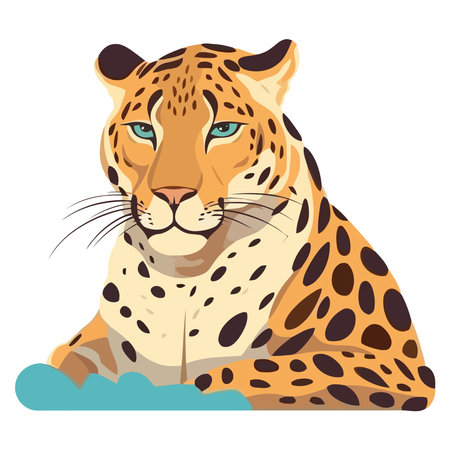 Majestic feline hunter iconのイラスト素材