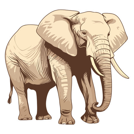 African elephant designのイラスト素材