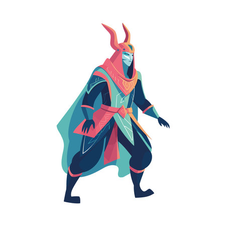 Flying dragon in devil costume brings funのイラスト素材