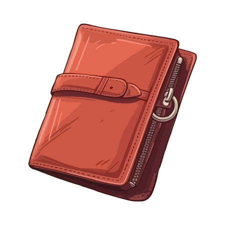 Leather wallet designのイラスト素材