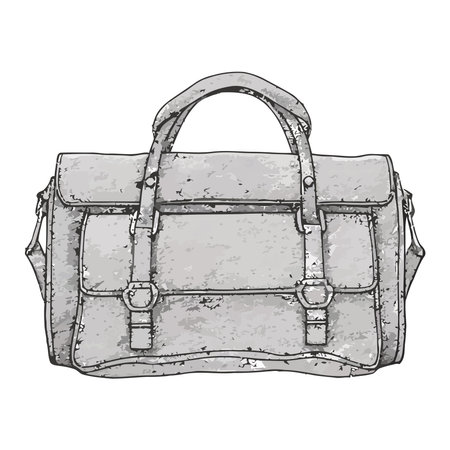 Gray briefcase designのイラスト素材