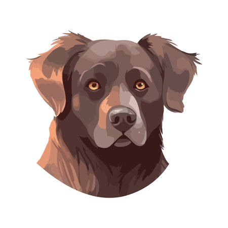 Loyal purebred puppyのイラスト素材