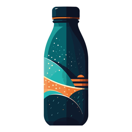 Refreshing drink in a plastic bottleのイラスト素材
