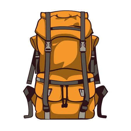 Mountain backpack designのイラスト素材