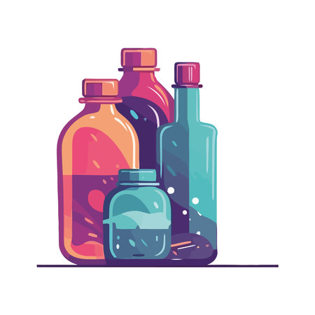 Medicine bottle healthcareのイラスト素材
