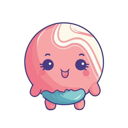 Smiling fish mascot brings cheerfulのイラスト素材
