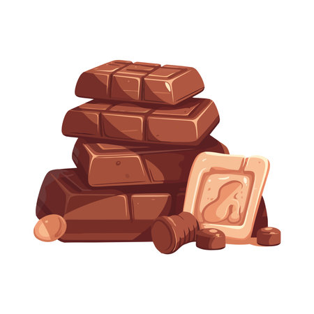 Chocolate bar stacksのイラスト素材
