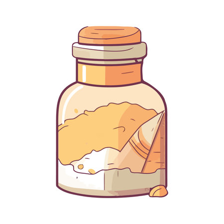 Organic food in jarのイラスト素材