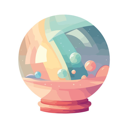 Magic crystal ball illustrationのイラスト素材