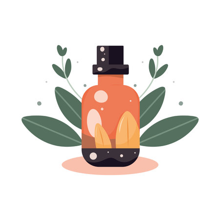 Organic herb plant in a flaskのイラスト素材