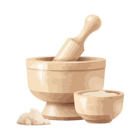 Organic pottery mortarのイラスト素材