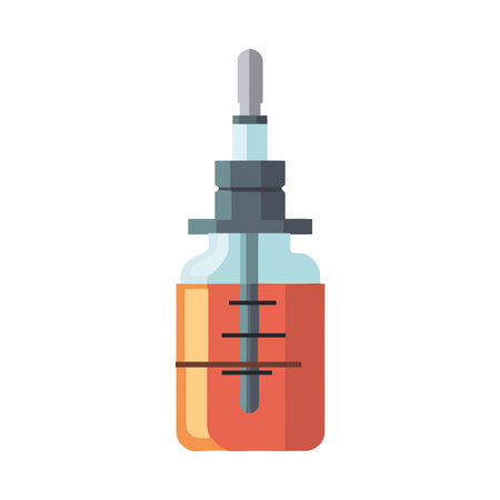 Healthcare medicine bottle with liquid dropのイラスト素材