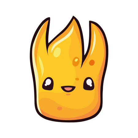 kawaii campfire designのイラスト素材