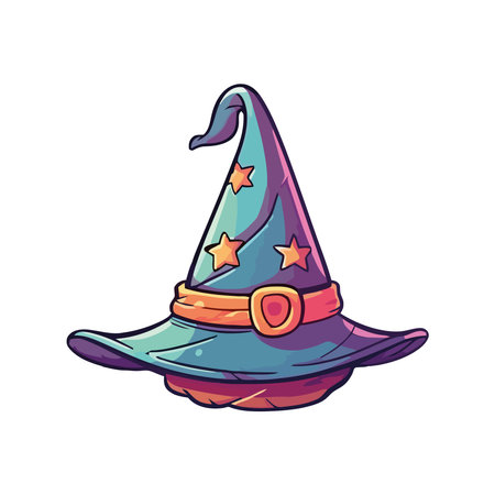 Witchs hat design illustrationのイラスト素材