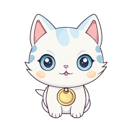 Cheerful kitten designのイラスト素材