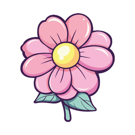 pink flower illustration designのイラスト素材