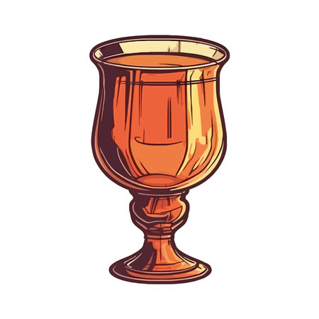 Luxury wineglass silhouetteのイラスト素材