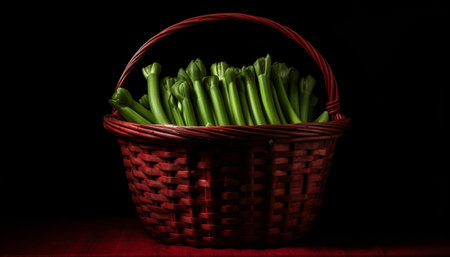 Organic vegetable stack, fresh from the farm generated by artificial intelligenceの素材
