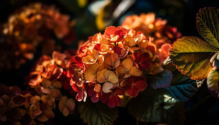 Vibrant hydrangea blossom, a gift from nature generated by artificial intelligenceの素材