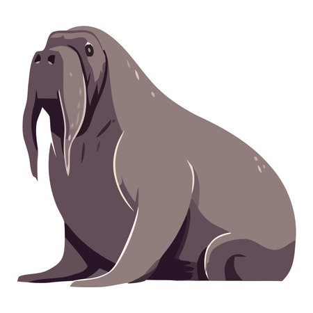 Cute fat walrusのイラスト素材