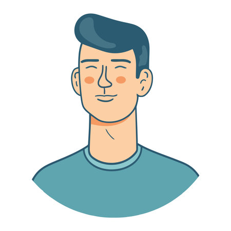 Smiling man avatar happinessのイラスト素材