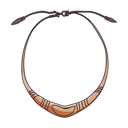 necklace metal personal accessory iconのイラスト素材