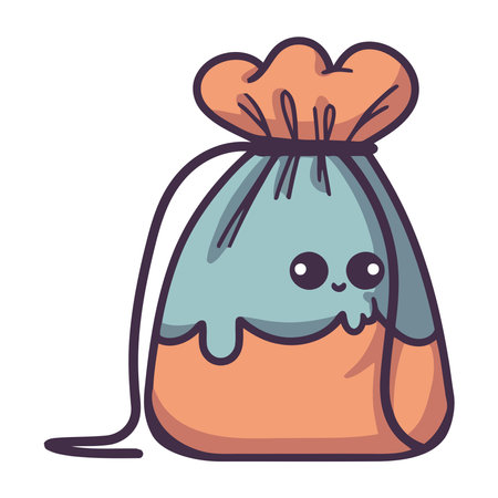 Cute kawaii bag iconのイラスト素材