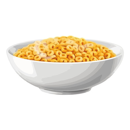 Healthy eating cereal bowl freshのイラスト素材