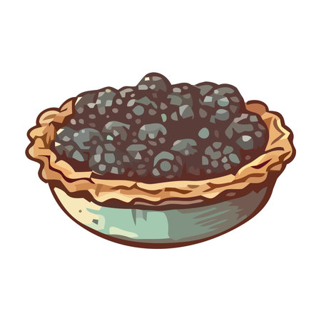 Fresh organic bluberries fruits in a gourmet bowlのイラスト素材