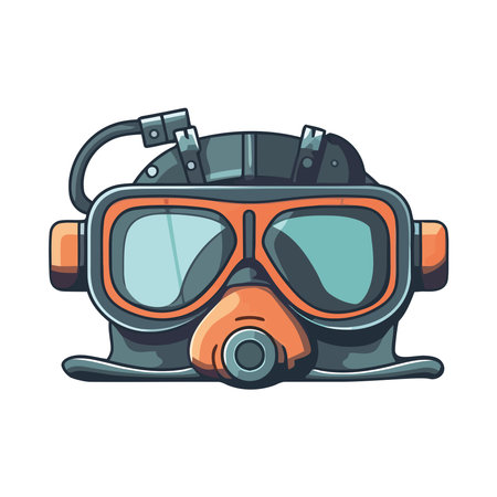 Futuristic scuba explores underwater adventureのイラスト素材