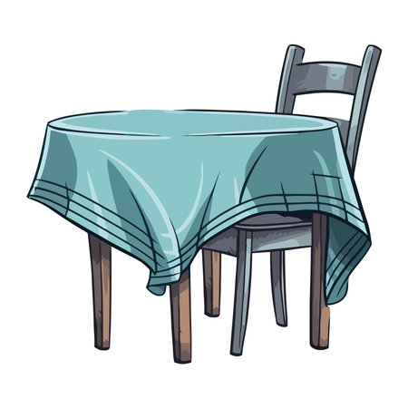 Comfortable chair and tableのイラスト素材