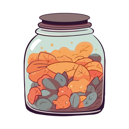 Nature Kitchen, Organic Vegetables Illustrationのイラスト素材