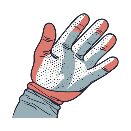 hand with protective glove icon designのイラスト素材