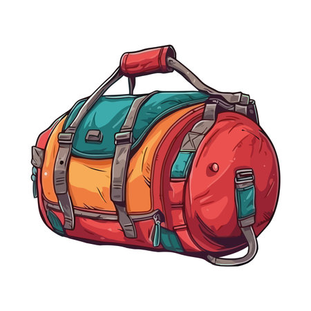 Adventure backpack for summer explorationのイラスト素材