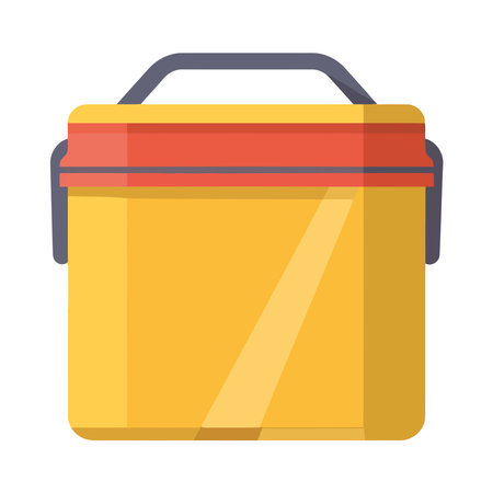 Plastic cooler with lid and handleのイラスト素材