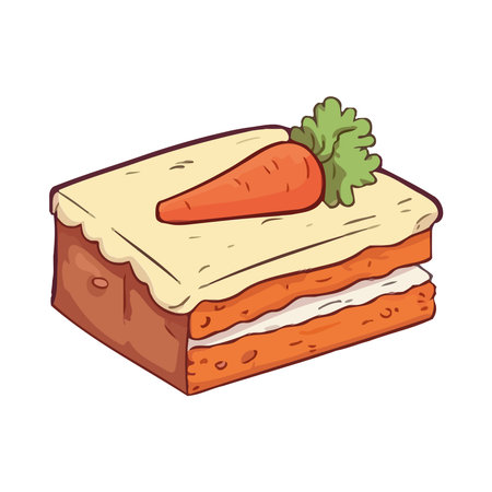 Freshly baked carrot cake, a sweet celebrationのイラスト素材