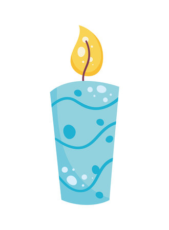 blue candle designのイラスト素材