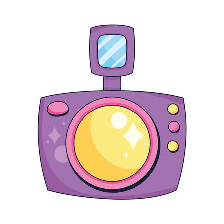 purple camera designのイラスト素材