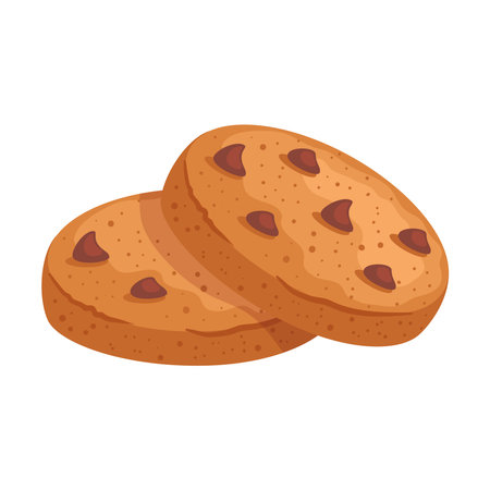 dessert cookies with chocolateのイラスト素材